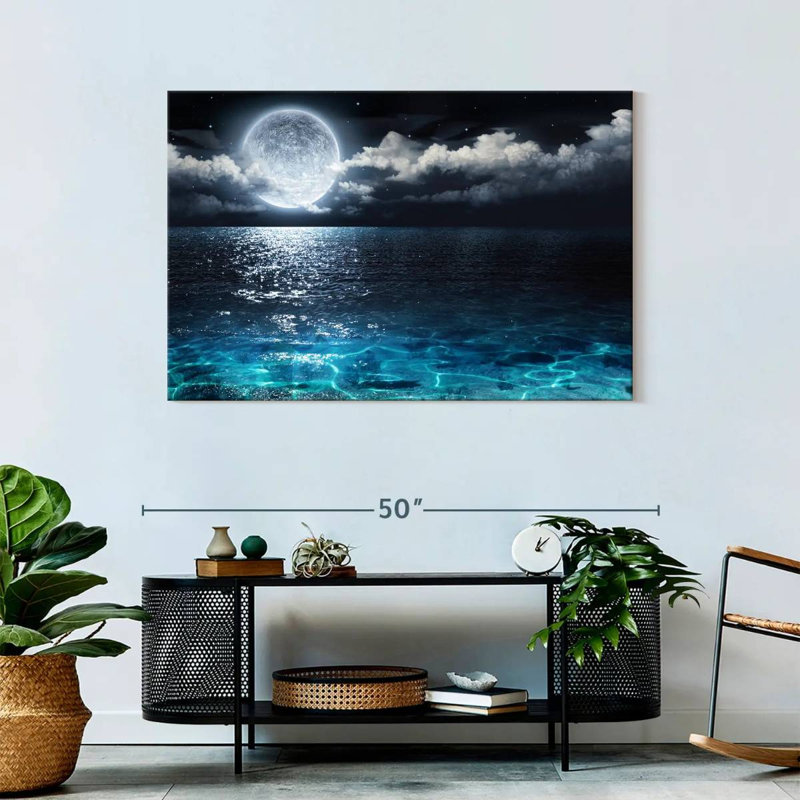 " Romantic Full Moon ", 30" H x 45" W x 1.25" D