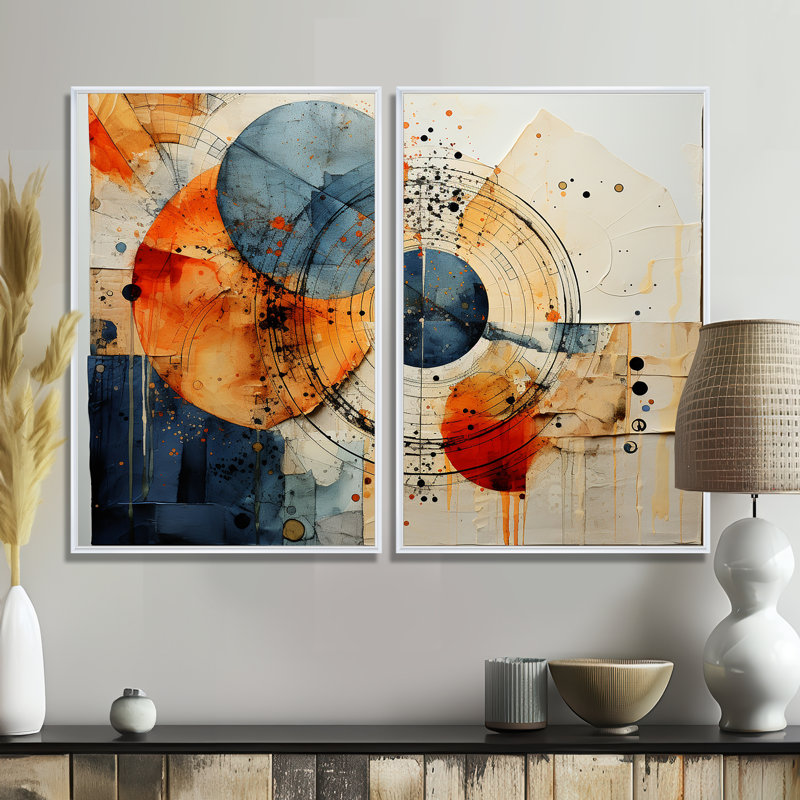 Art mural mixte sur toile, Impression encadrée flottante, H 36 po x l 48 po, Blanc
