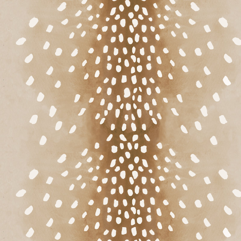 Repose-pieds carré à motif floral 19 po Beyla, Fauve naturel