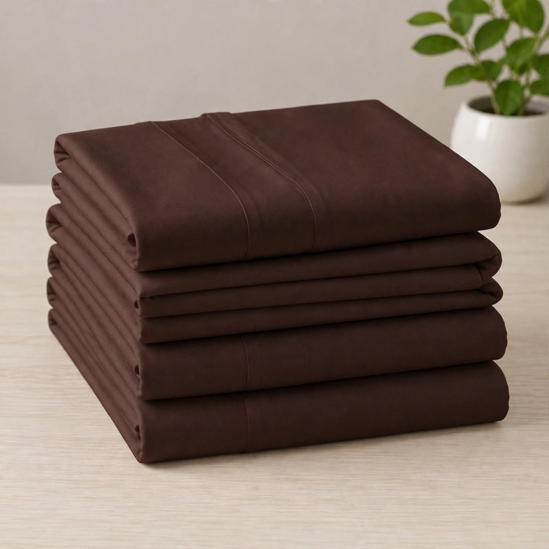 6-Piece Premium Deep Pockets Microfiber Sheet Set, Twin, Chocolate