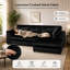 4 Seater Velvet Sofa & Chaise-134973896