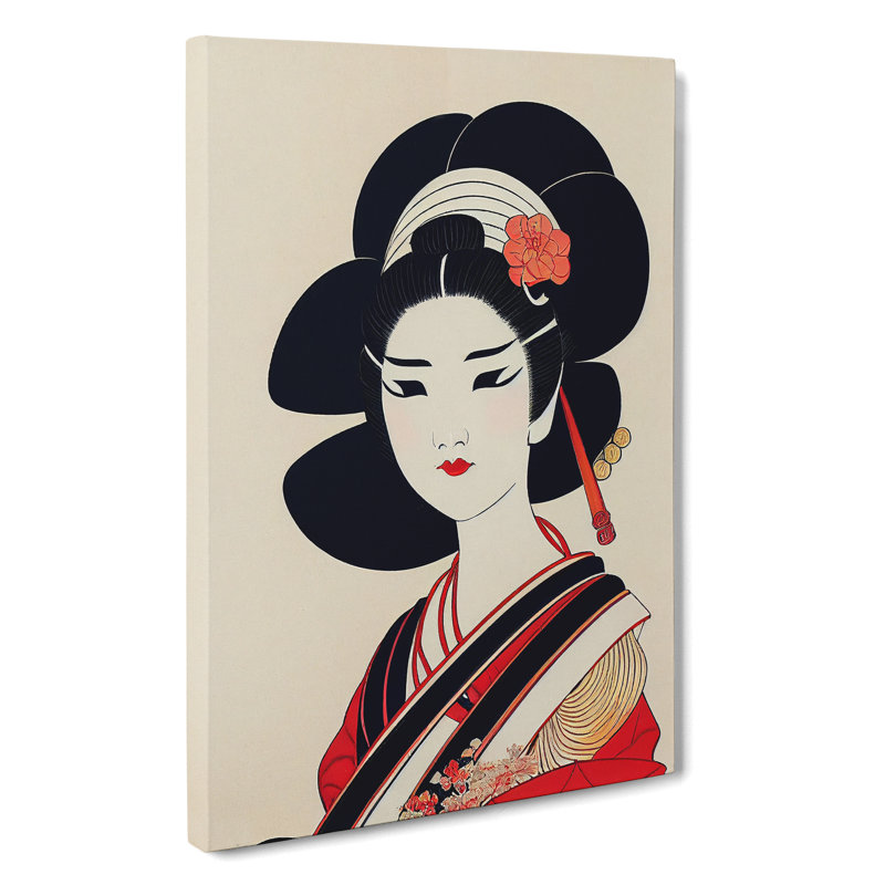 View Of A Geisha No.4 - Wrapped Canvas, 50cm H x 35cm W x 3cm D