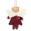 Décoration de Noël 4,25 "ange rouge et blanc avec des ailes