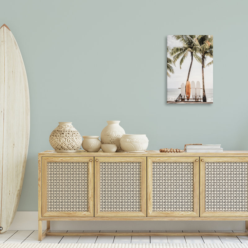  Art mural sur toile Hawaii Surf Planches View par Sissi et Seb, H 30 po x l 20 po