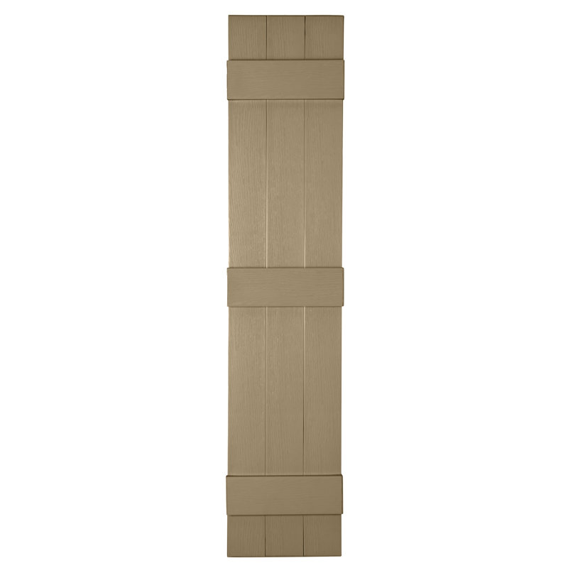 Persiennes personnalisées fermées à 3 planches, 65", Argile à poterie