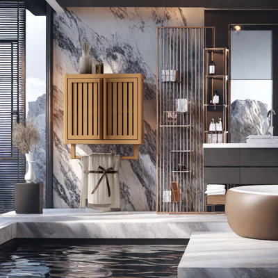 Layanne Solid Wood Bathroom Cabinet