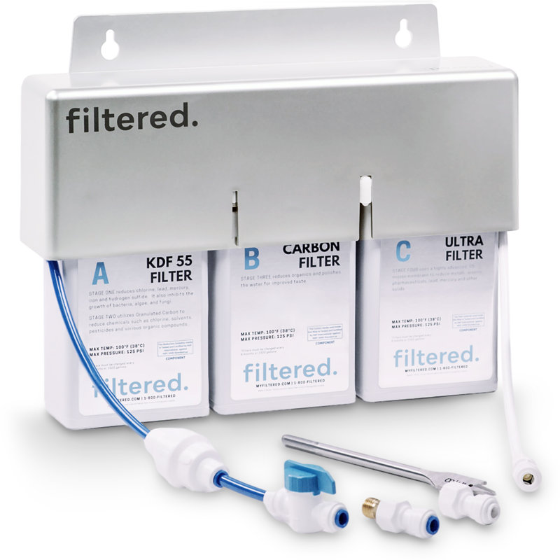Filtre à eau universel en ligne pour réfrigérateurs et machines à glaçons - installation en 5 minutes, filtration à grande capacité pour l'eau propre et la glace