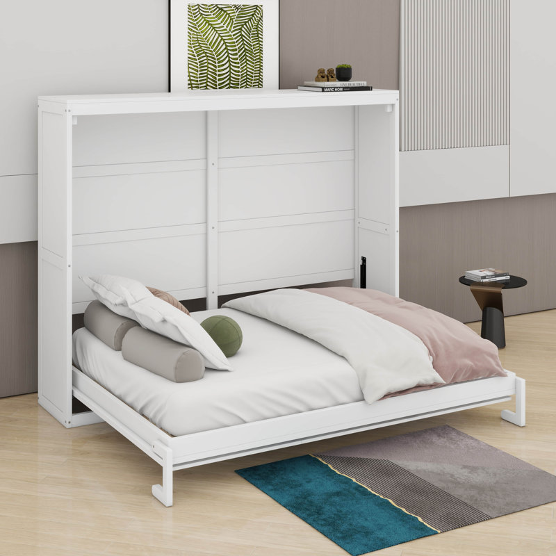 Grand lit escamotable mural, Blanc, Grand lit