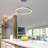 Tania 24-in Integrated LED Pendant Light Height Adjustable ETL Certified Circular Chandelier