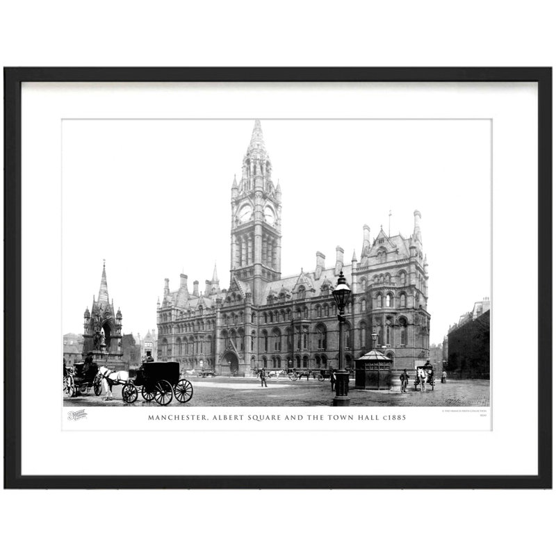 Manchester, Albert Square And The Town Hall C1885 by Francis Frith - Single Picture Frame Print, 40cm H x 50cm W x 2.3cm D