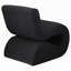 Chaise courbée rembourrée sans accoudoirs Charcoal Boucle-409058644