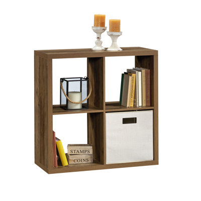 Engineered Wood Transitional 4-Cube Bookcase, Brown