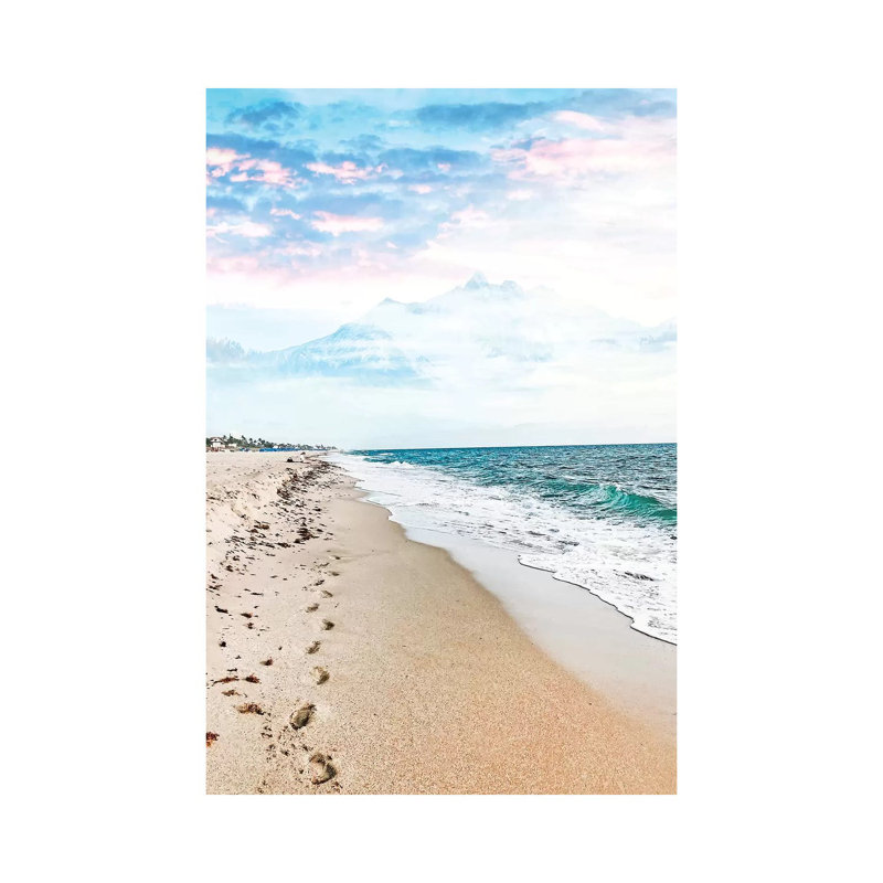 A Walk On The Beach - Print on Canvas, Wrapped Canvas, 30.48cm H x 20.32cm W x 1.91cm D
