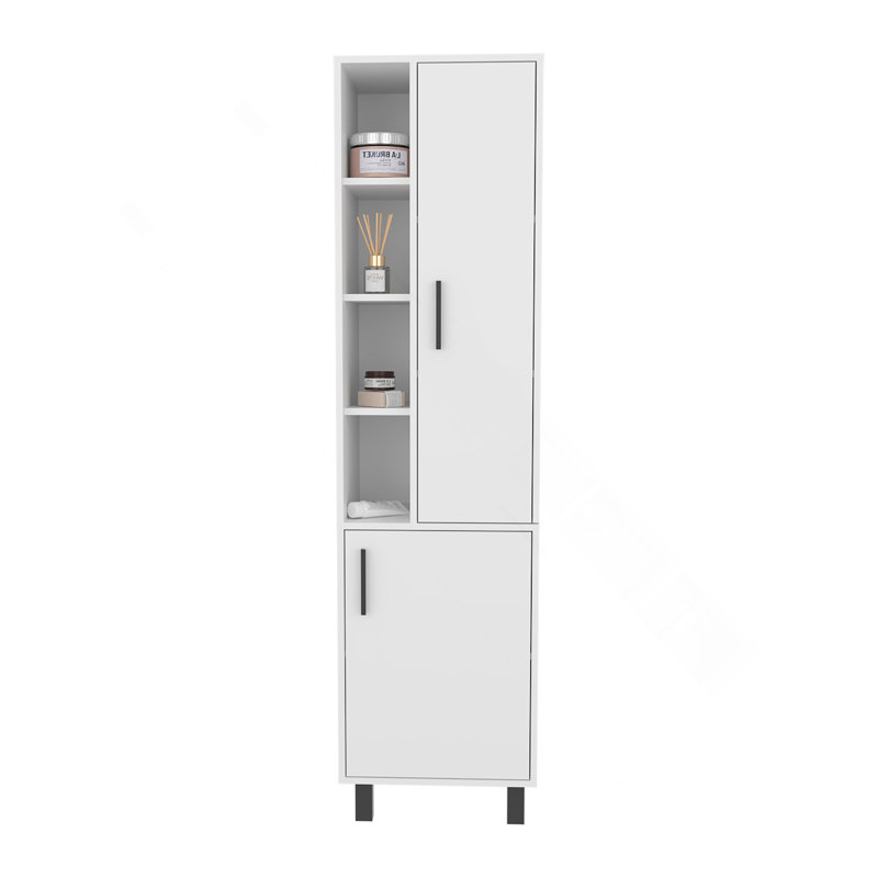 Armoire de rangement, 2 portes, 9 tablettes, 4 pieds