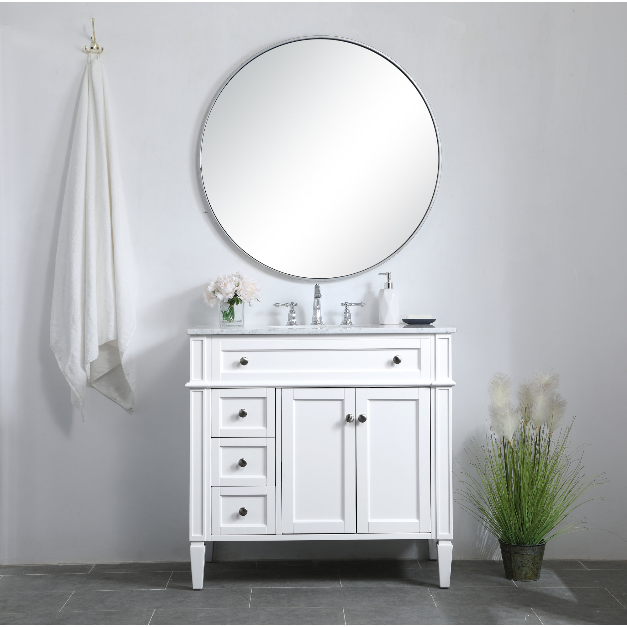 Rivers 36'' Single Bathroom Vanity, White