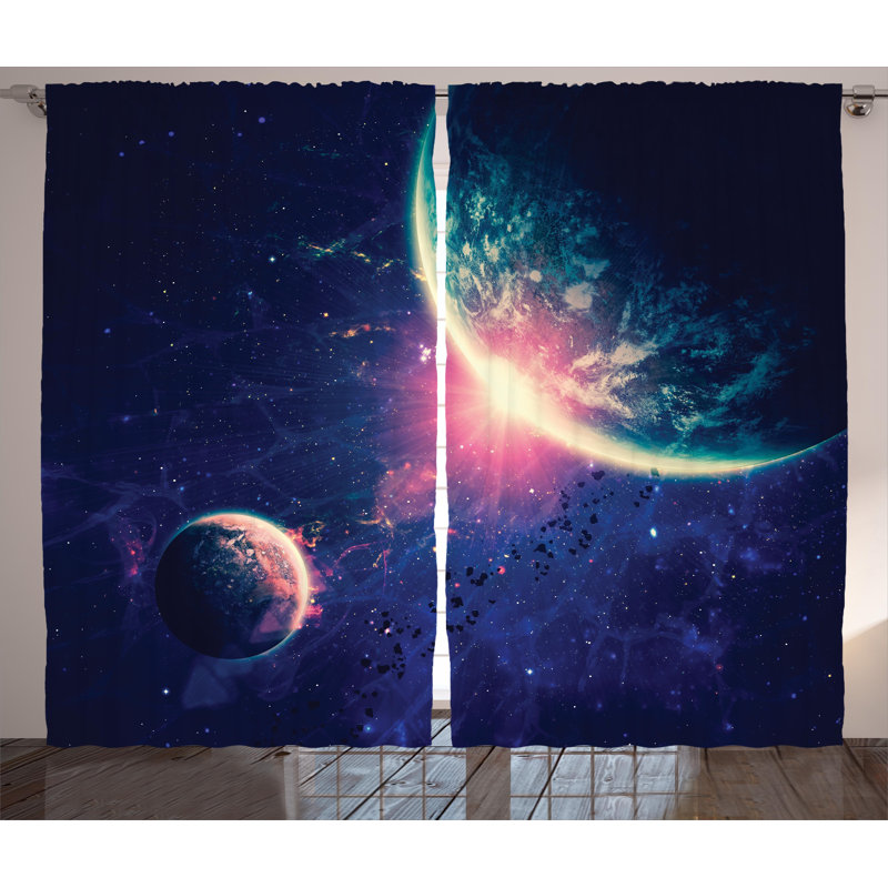 Sydnie Semi Sheer Curtain Pair, 54" W x 96" L