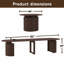 Table de salle à manger ovale extensible de 44" à 132" avec rallonge amovible et roulettes dissimulées