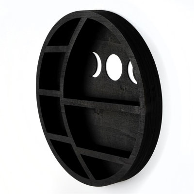 Élégant accessoire mural décoratif, 100% bois, découpé au laser, 19,7 x 2,4 x 19,7 pouces | Couleur noire saisissante | Parfait pour la décoration intérieure, le salon et les espaces de bureau | Ajout unique et élégant