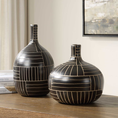 Ensemble de 2 vases géométriques Uttermost