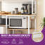  Baking Rack With Power Outlets & Fabric Drawers, Kitchen Shelf For Baking & Coffee Station, White