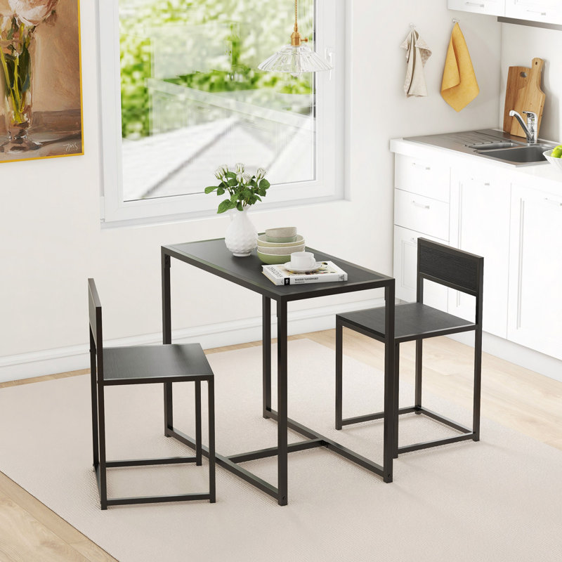 Ensemble de table de salle à manger 3 pièces pour 2 personnes, table de cuisine et chaises, ensembles de salle à manger