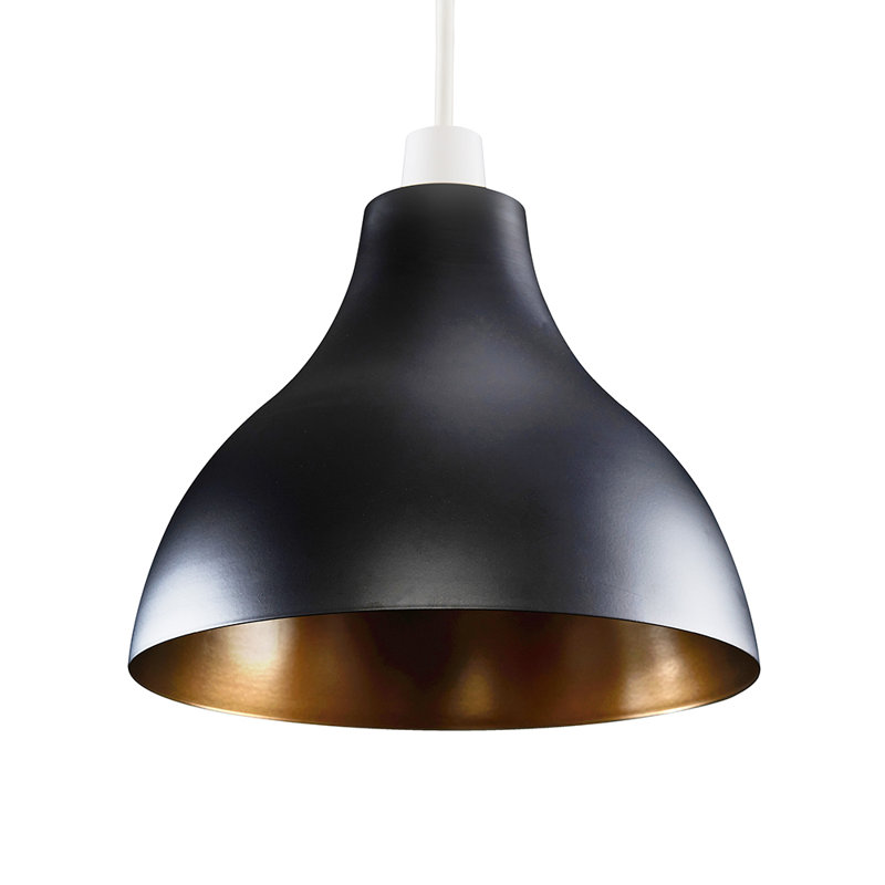 18cm H Metal Cone Lamp Shade ( Screw On ) in Black