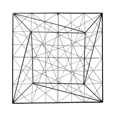 Black Metal Wall Decoration for for Living Room, Abstract Wall Decor