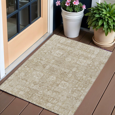 Tapis oriental beige 3 po x 5 po beige oriental lavable