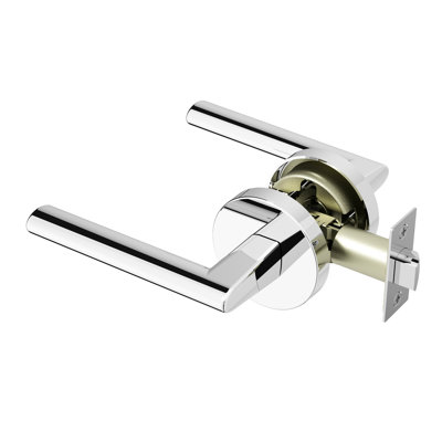 Levier de porte de passage Brio de style moderne dissimulé pour (couloir et garde-robe) - Style minimaliste élégant en chrome
