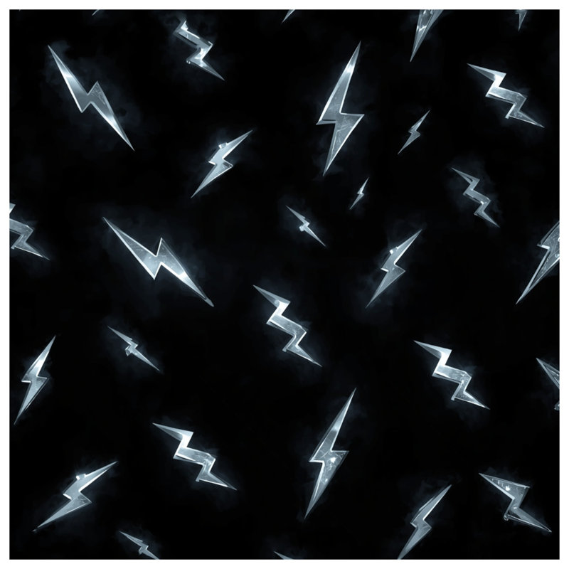 Rideaux de douche Lightning Bolt, 70in W x 84in H