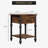 2-Tier Industrial Side Table with Drawer and Open Storage Shelf – Rustic Brown and Black Nightstand for Bedroom, Study, and Living Room – Space Saving End Table and Storage Solution