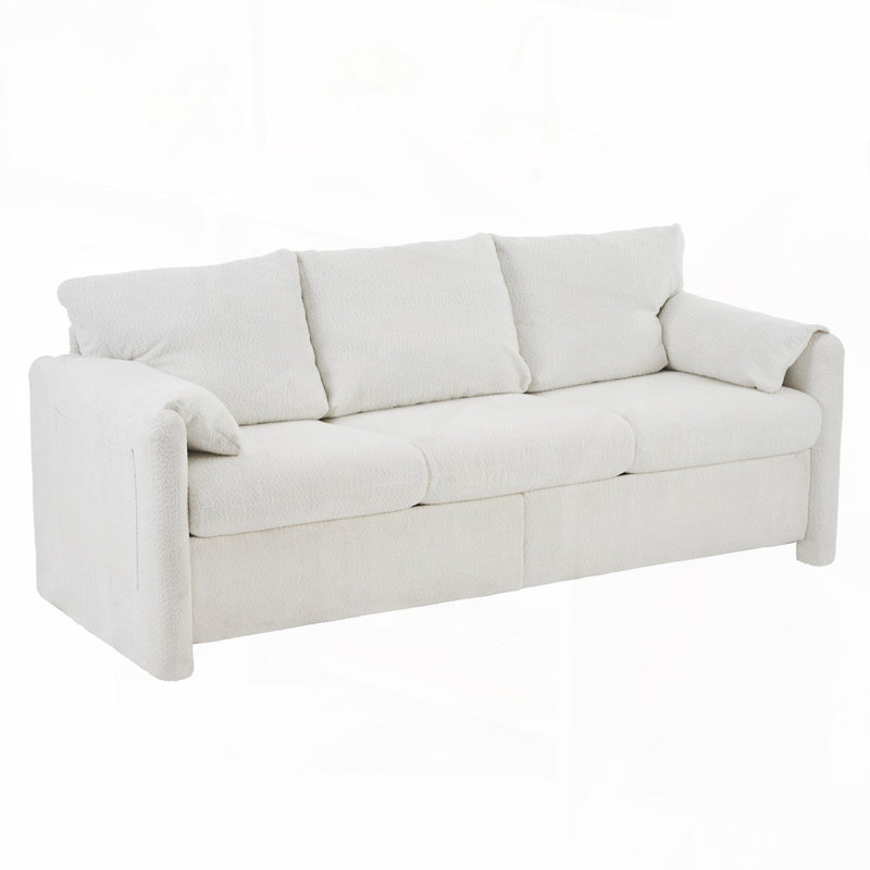 Chenille Fabric 3-Seater Couch