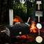 Portable 12" Rotating Stone Pizza Oven, Safe Scald - Handles For Outdoor Vent Precise Temperature Control