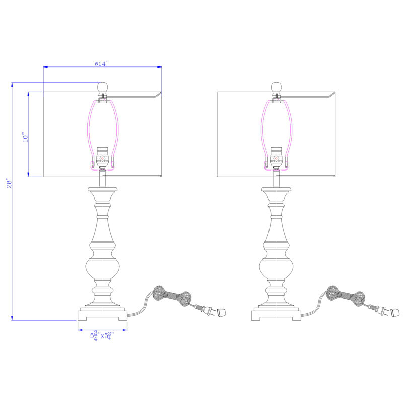 Lampe de table en résine Lindhilde