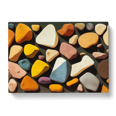 Majestic River Pebbles - Wrapped Canvas