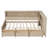 Full Size Wood Practical Daybed With Organizer Shelves And Three Spacious Under Bed Storage Drawers, Antique White Milk Finish-127585151