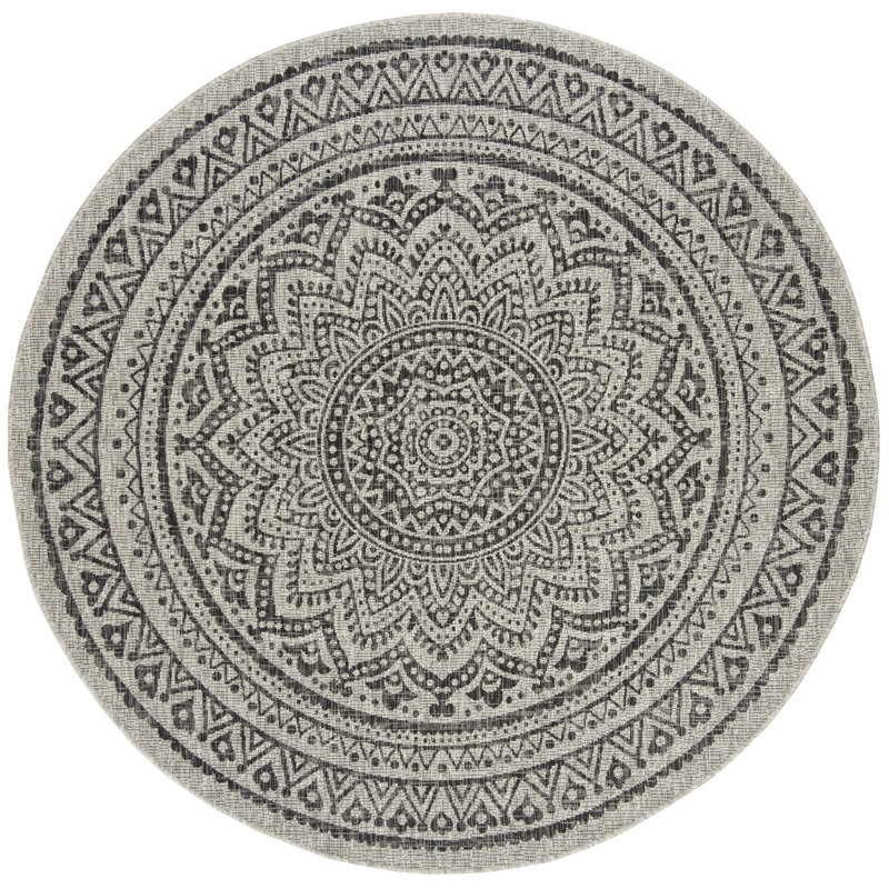 Atlanta Light Grey/Beige Indoor/Outdoor Rug, Rectangle 69 x 201 cm