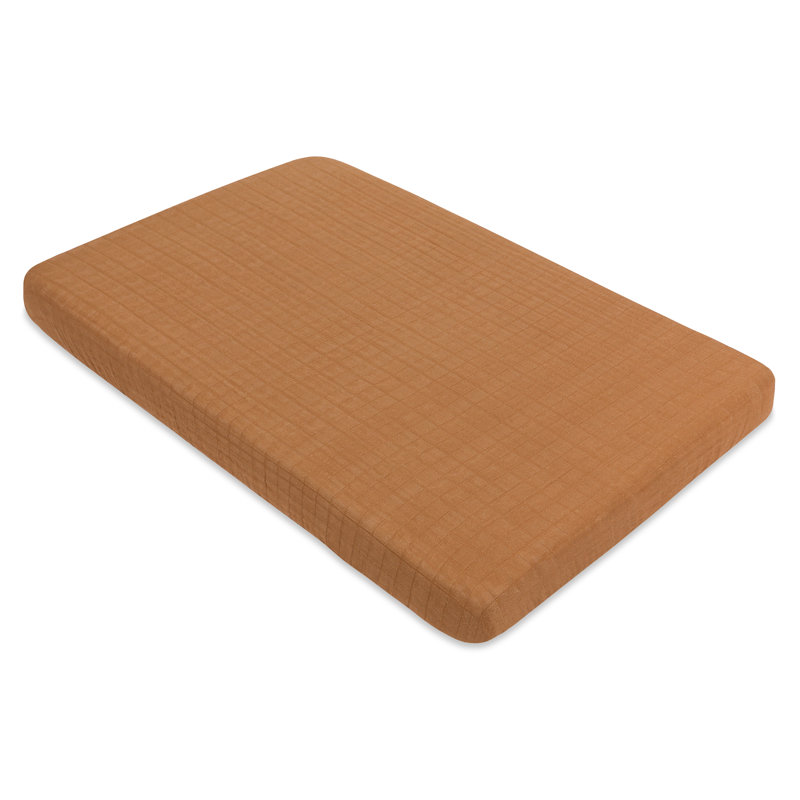 Burnt Sienna Muslin Mini Crib Sheet