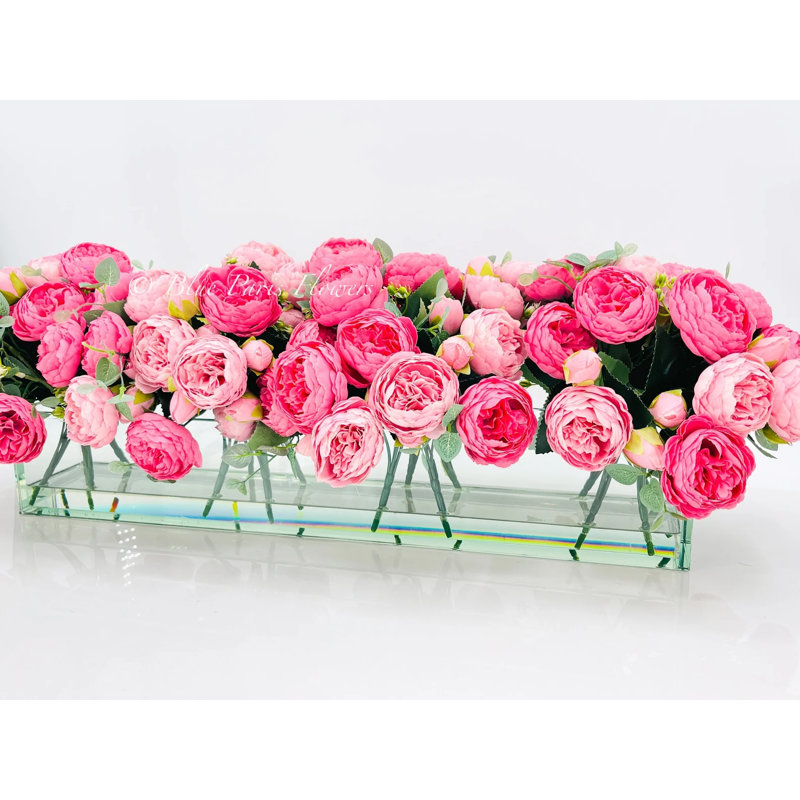 Centre de table artificiel moderne , Rose