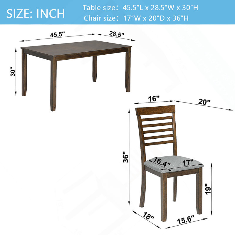 Table de salle à manger rectangulaire pour 4 personnes, table de salle à manger pour petits espaces