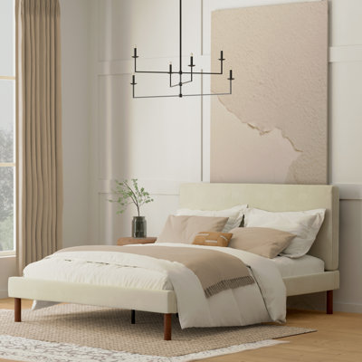 Lit plateforme tapissier Aislyn