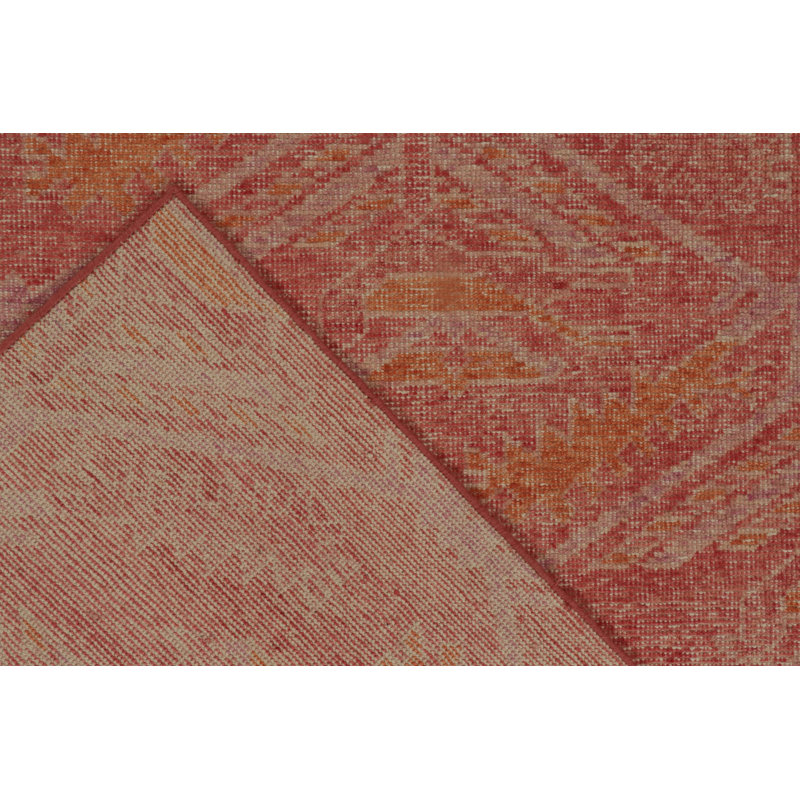 Distressed Homage Hand Knotted Wool Geometric Area Rug, Rectangle 10' x 14'