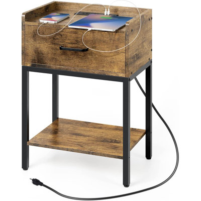 Noblitt 15.7'' W Metal Nightstand