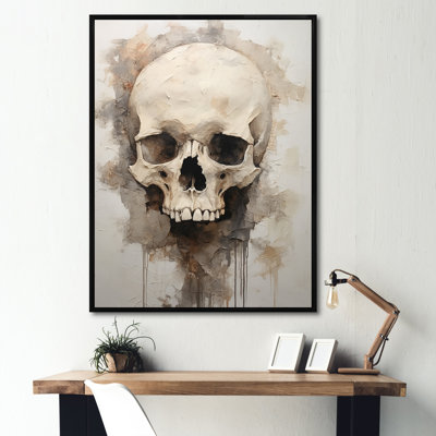 «Skeletal Elegance - Skull», art encadré