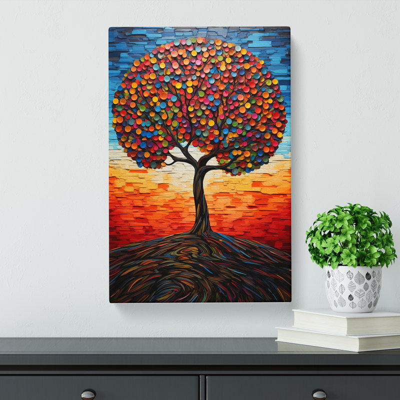 Tree Modern - No Frame Print, 60cm H x 40cm W x 3cm D