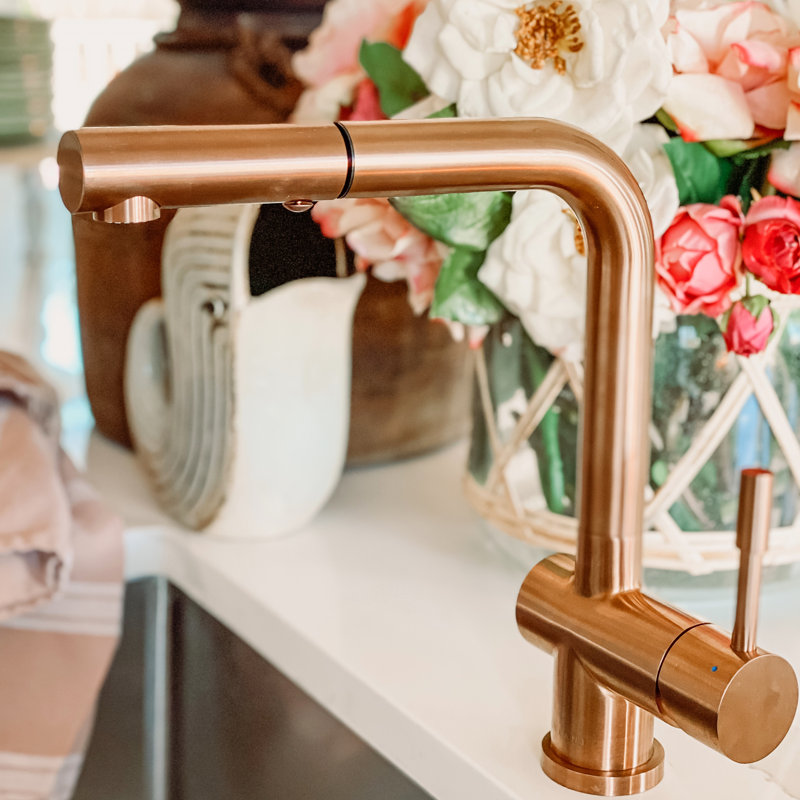 Lulani Nassau Pull Out Kitchen Faucet, Rose Gold