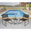 Ensemble 3 pièces de mobilier de patio