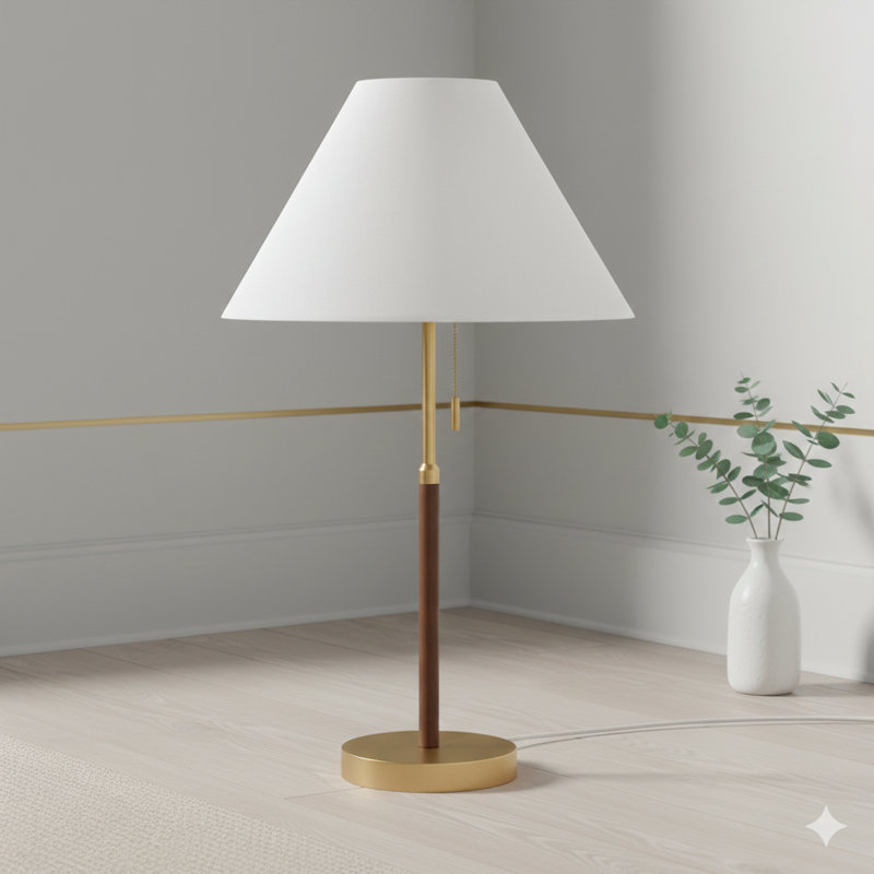 Lampe de table à chaîne deux tons