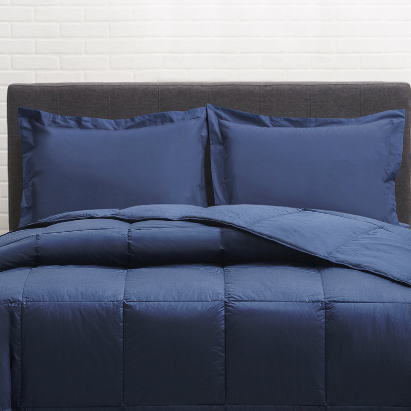 Organic Cotton Blend Standard Sham Set, King, Harbor Blue