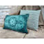 Rayures tissées bleu sarcelle 20 po x 20 po